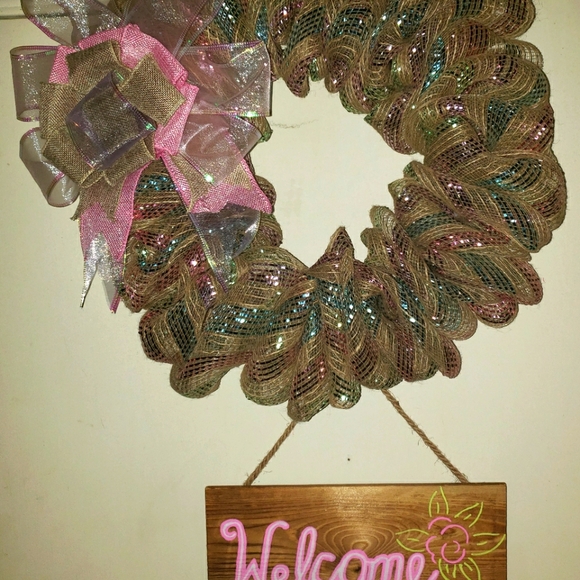 Handmade Ribbon Wreath - Picture 1 of 3